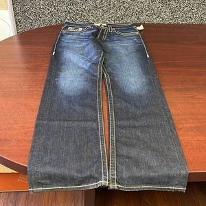 NWT Big Star Union Vintage Jeans, Thick Stitch Embroidered